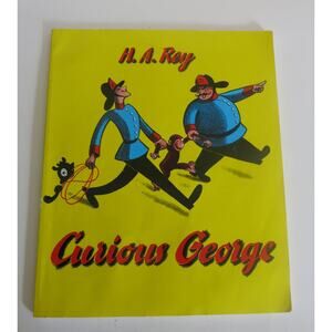 CURIOUS GEORGE H.A.Rey 1993 Paperback Large Houghton Mifflin Monkey Kids Book